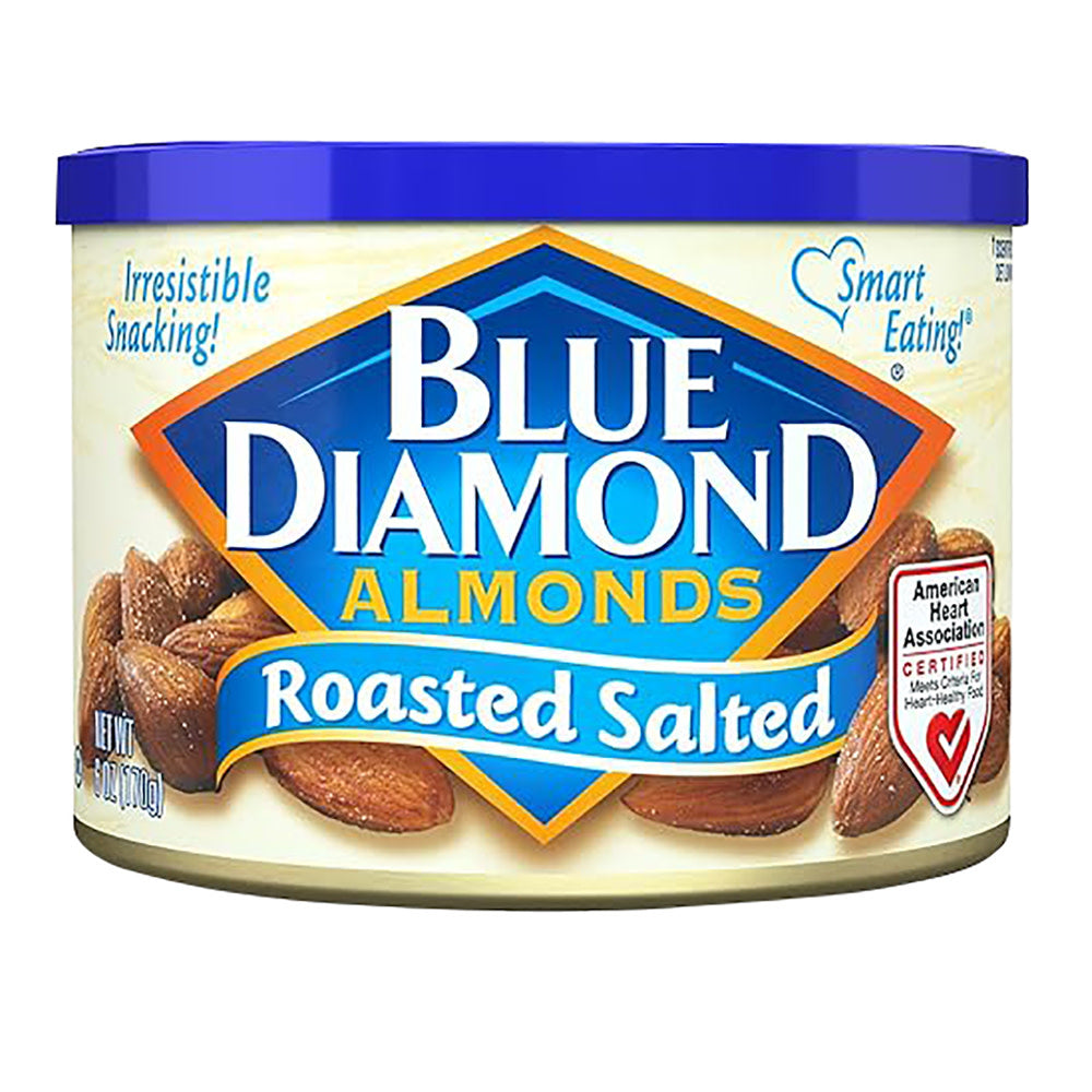 BLUE DIAMOND ROASTED SALTED ALMONDS 6 OZ CAN