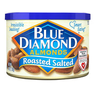 BLUE DIAMOND ROASTED SALTED ALMONDS 6 OZ CAN