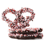 Crushed Peppermint Dark Chocolate Premier Pretzel - 25ct