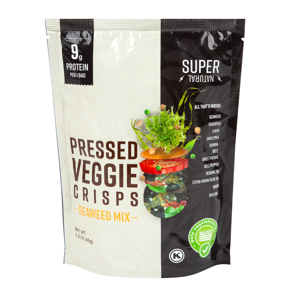 SUPER NATURAL PRESSED VEGGIE CRISPS SEAWEED MIX BAG