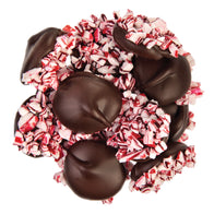 Dark Chocolate Nonpareils with Crushed Peppermint - 6lb Bulk