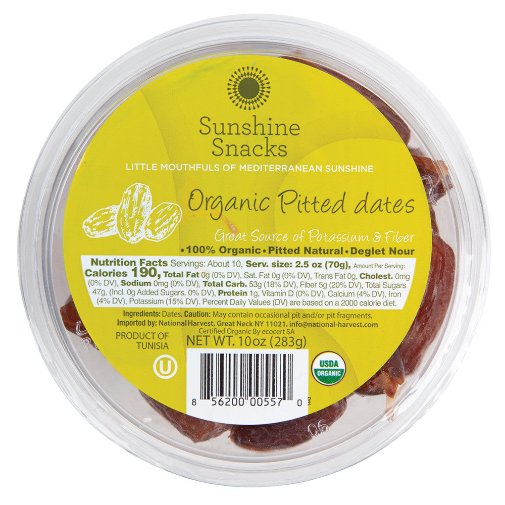 TUNISIAN ORGANIC IMPORTED PITTED DATES 10 OZ CUP