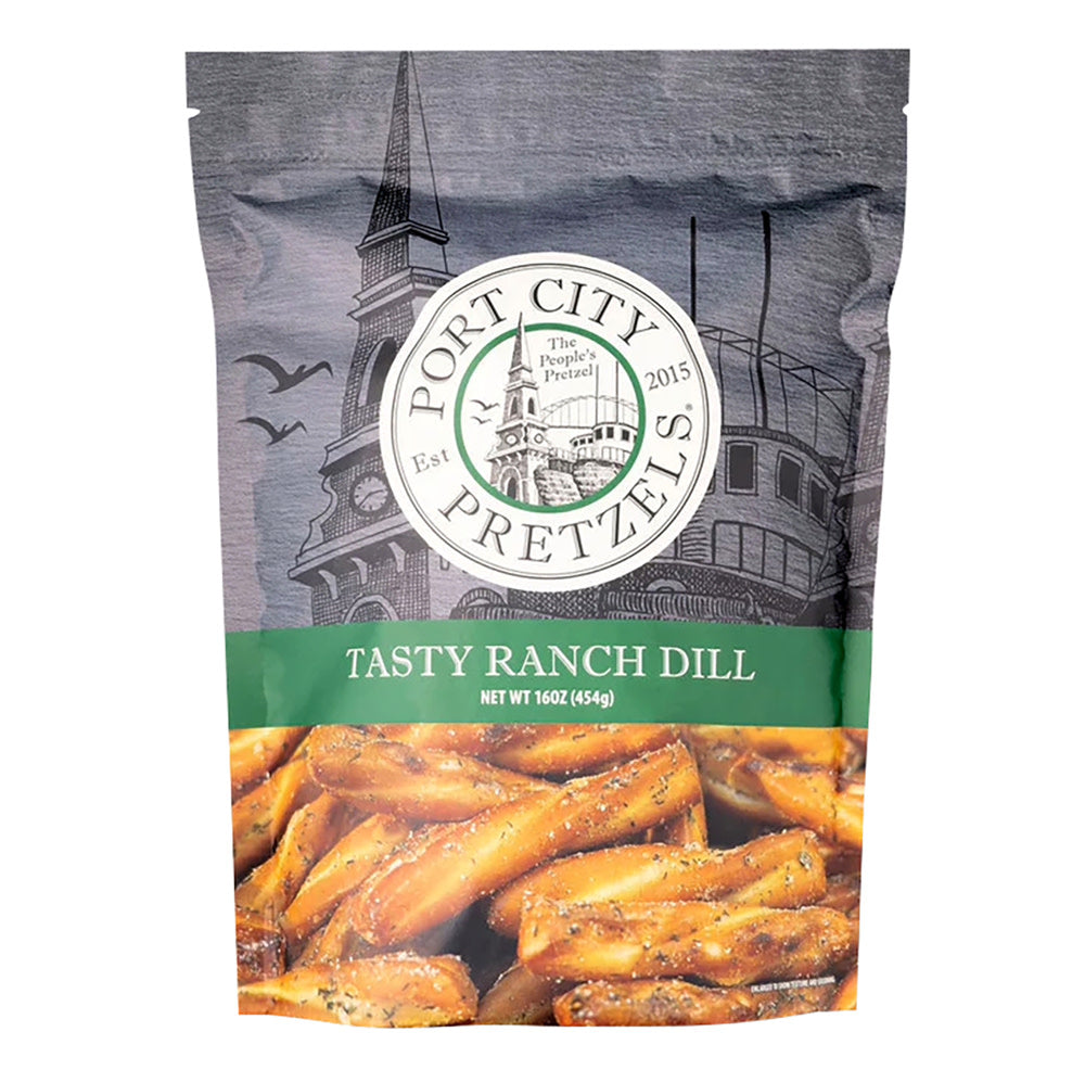 PORT CITY PRETZELS TASTY RANCH DILL 8 OZ BAG