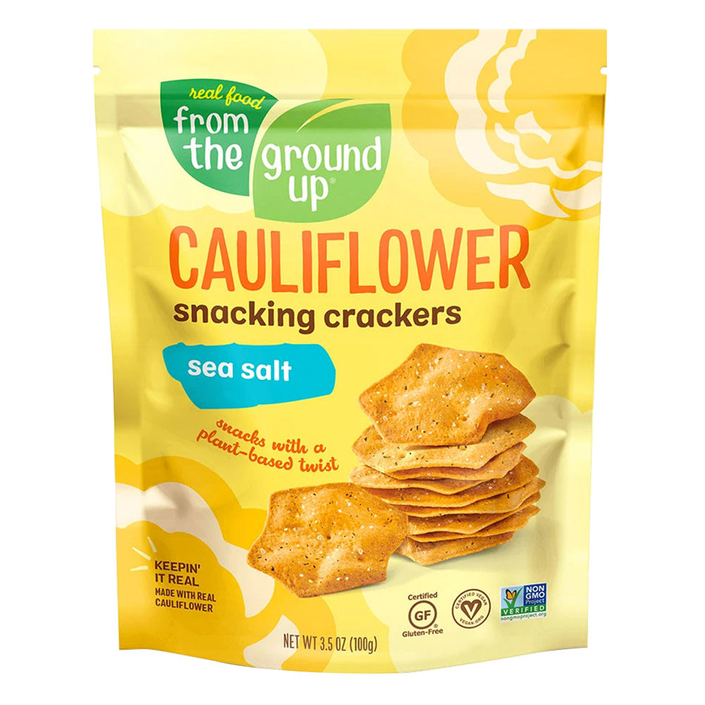FROM THE GROUND UP CAULIFLOWER SEA SALT SNACKING CRACKERS 3.5 OZ POUCH
