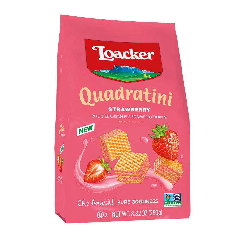 LOACKER QUADRATINI STRAWBERRY BAG 8.82 OZ