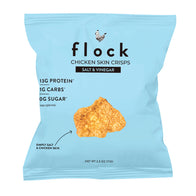 FLOCK CHICKEN SKIN CRISPS SALT &amp; VINEGAR 2.5 OZ BAG