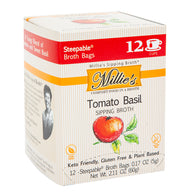 MILLIE'S SIPPING BROTH TOMATO BASIL 12 COUNT BOX