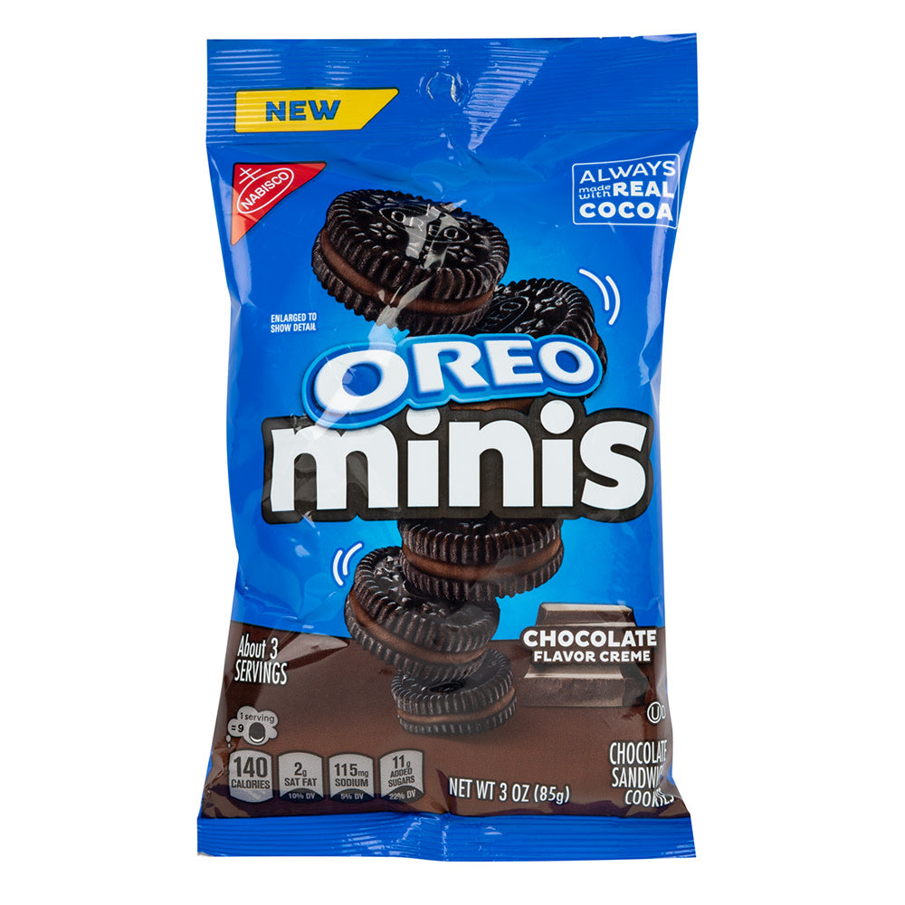 OREO CHOCOLATE MINIS 3 OZ PEG BAG