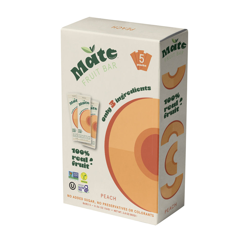 MATE FRUIT BAR PEACH 2.8 OZ 5 CT