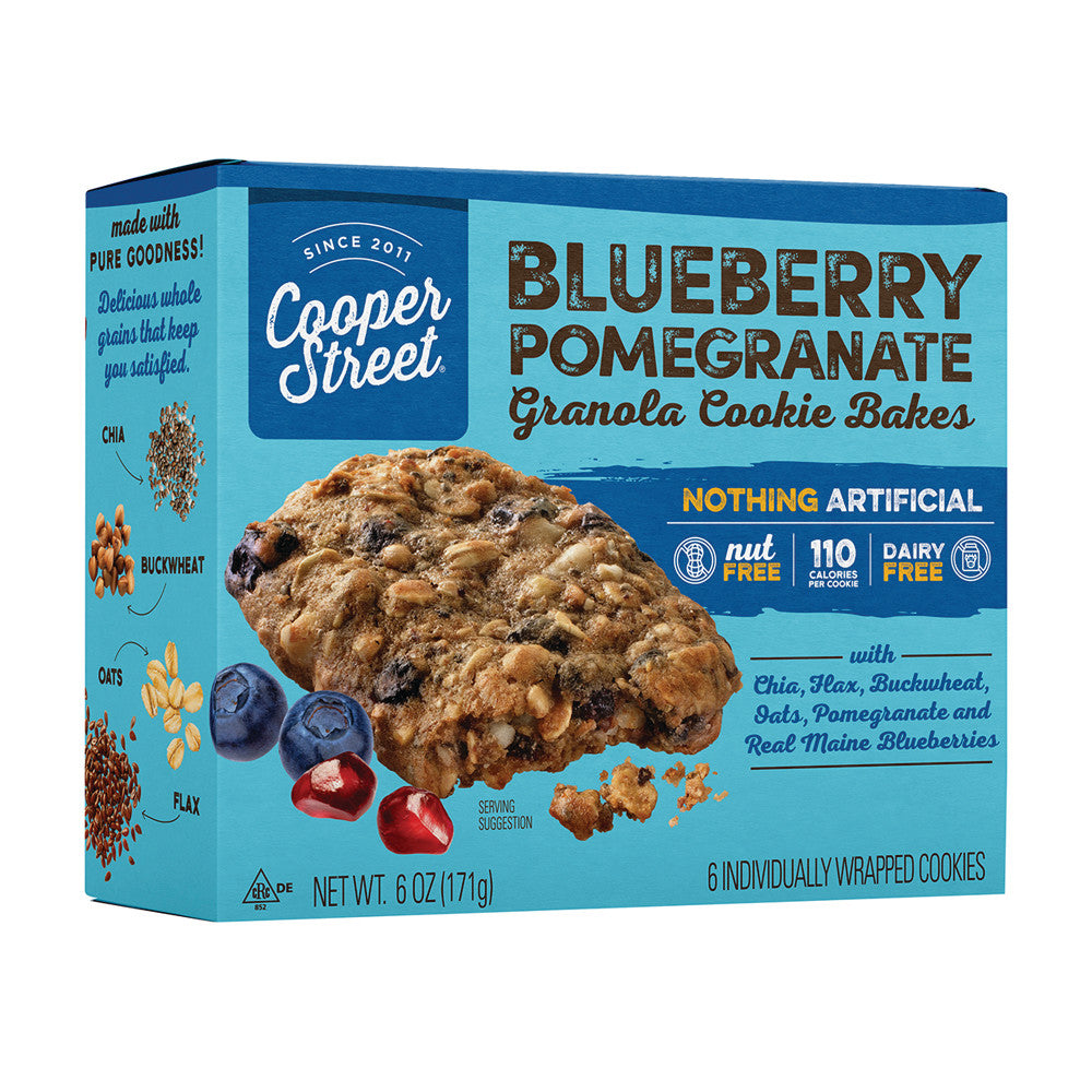 COOPER STREET BLUEBERRY POMEGRANATE GRANOLA COOKIE BAKES 6 OZ 6 CT BOX