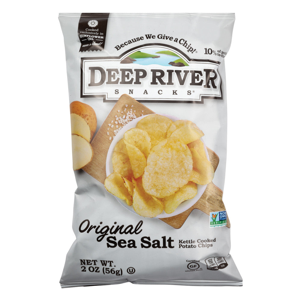 DEEP RIVER ORIGINAL SEA SALT KETTLE COOKED POTATO CHIPS 2 OZ BAG