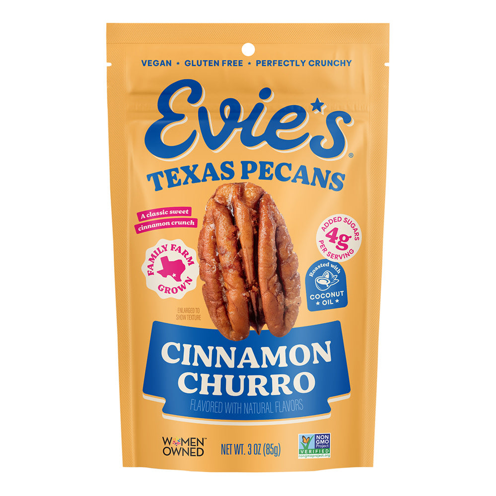 EVIE'S CINNAMOM CHURRO PECANS 3 OZ BAG