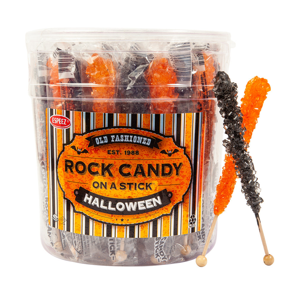 Halloween Rock Candy Sticks - 36ct Tubs