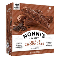 NONNI'S BISCOTTI TRIPLE CHOCOLATE 6.88 OZ 8 CT BOX
