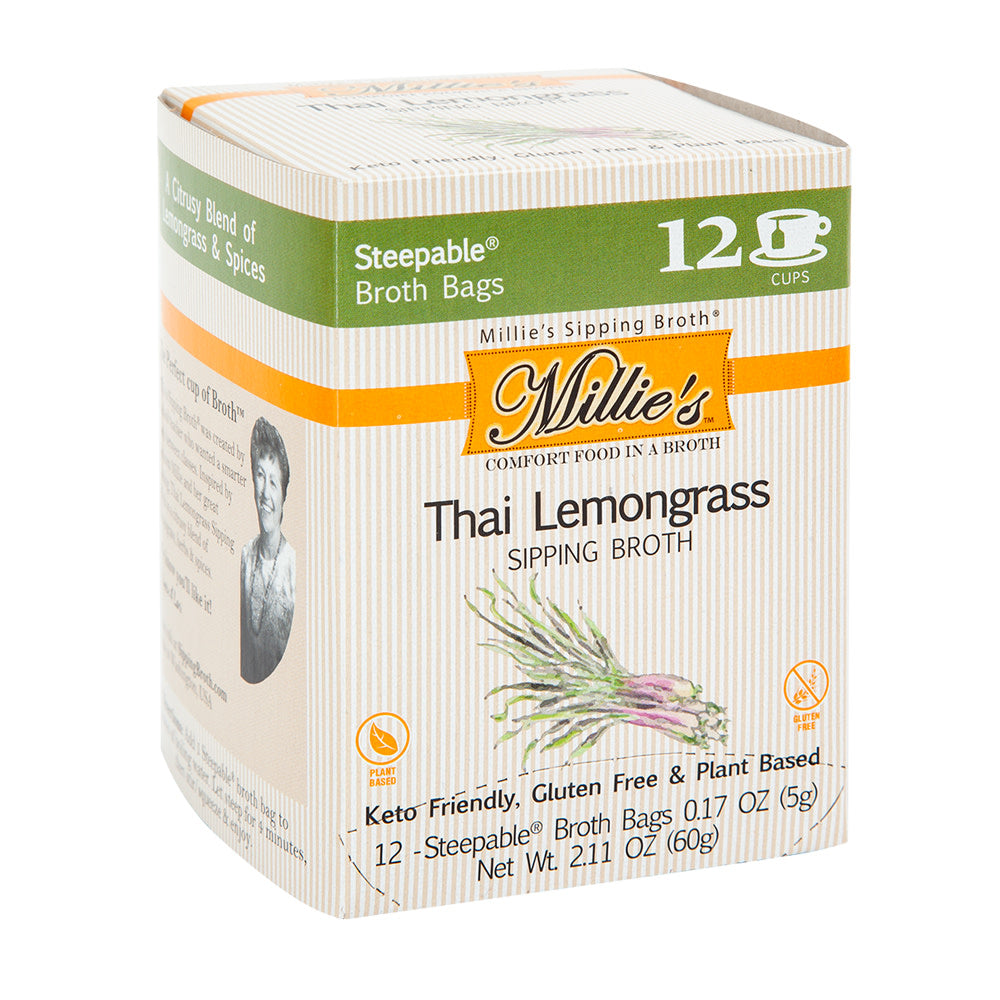 MILLIE'S SIPPING BROTH THAI LEMONGRASS 12 COUNT BOX