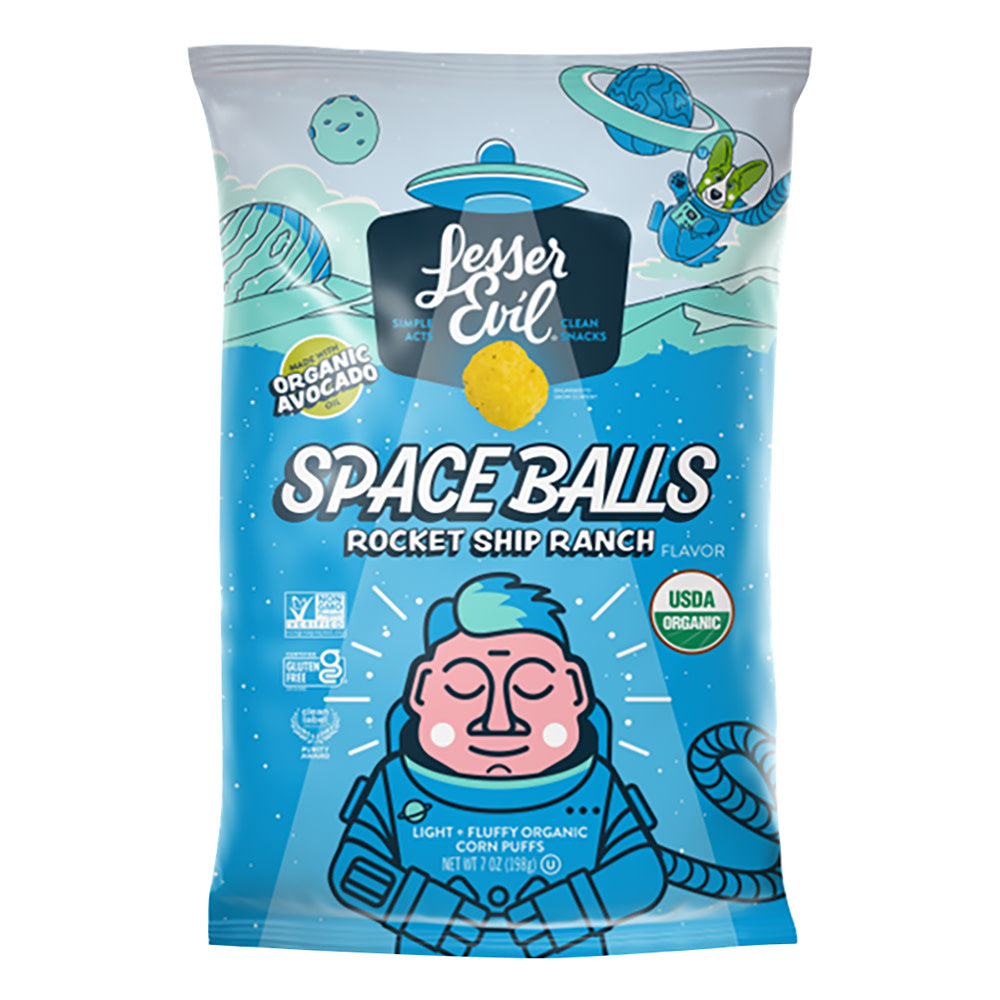 LESSER EVIL - SPACE BALLS - RANCH ROCKET SHIPPER - 7OZ