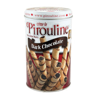 DEBEUK PIROULINE DARK CHOCOLATE ROLLED WAFERS 14 OZ TIN