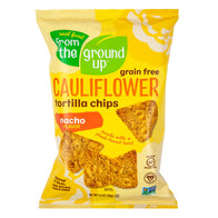 FROM THE GROUND UP CAULIFLOWER NACHO TORTILLA CHIPS 4.5 OZ BAG