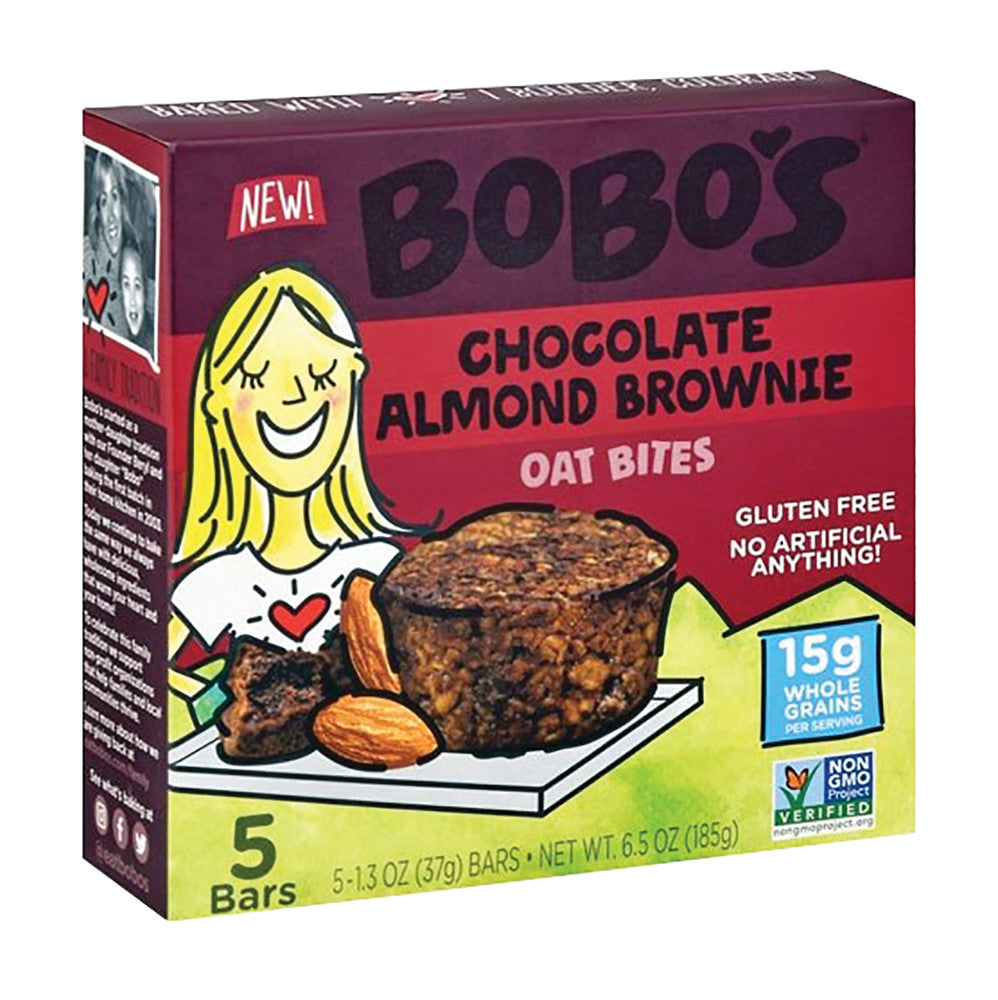 BOBO'S CHOCOLATE ALMOND BROWNIE OAT BITES 6.5 OZ