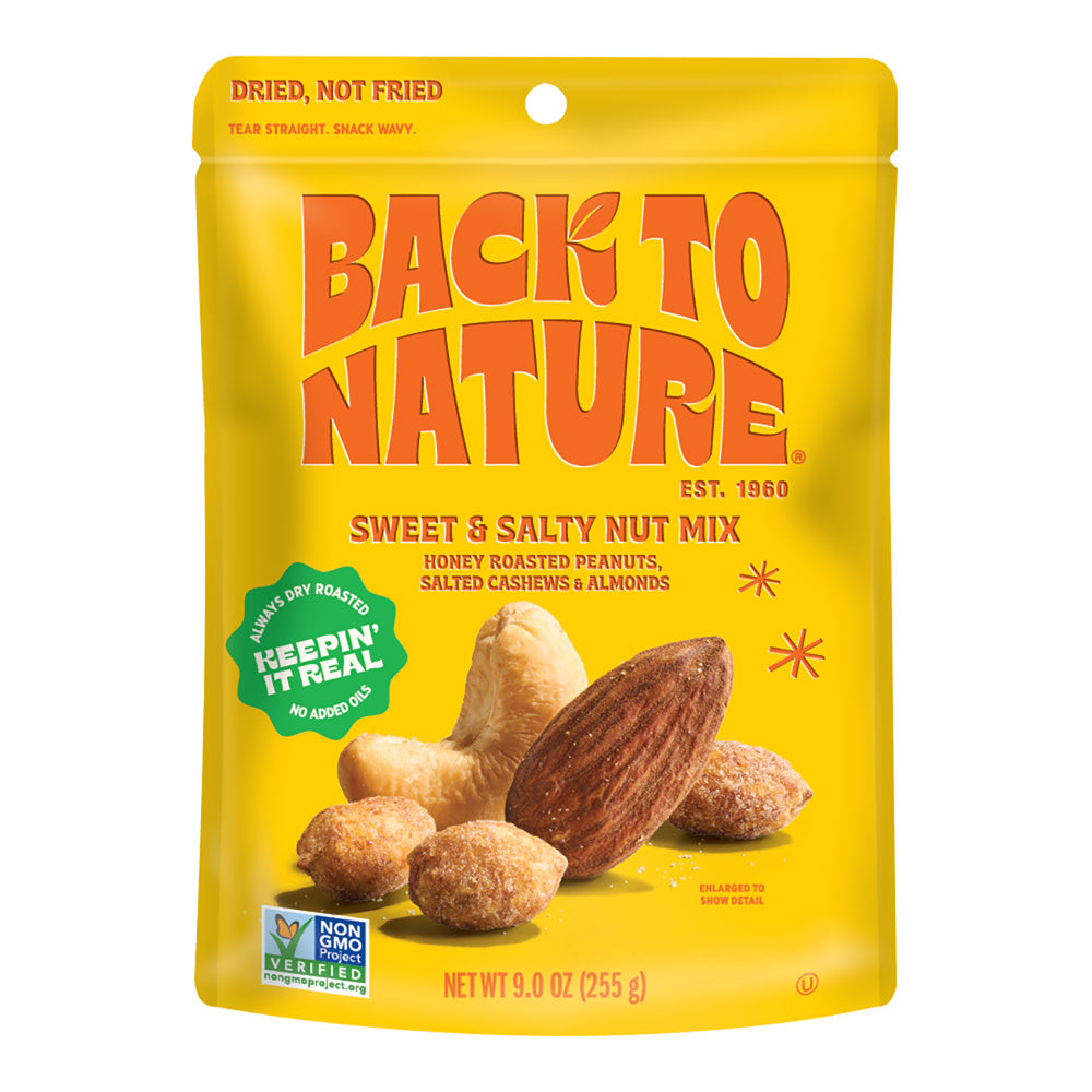 BACK TO NATURE SWEET &amp; SALTY NUT MIX 9 OZ BOX