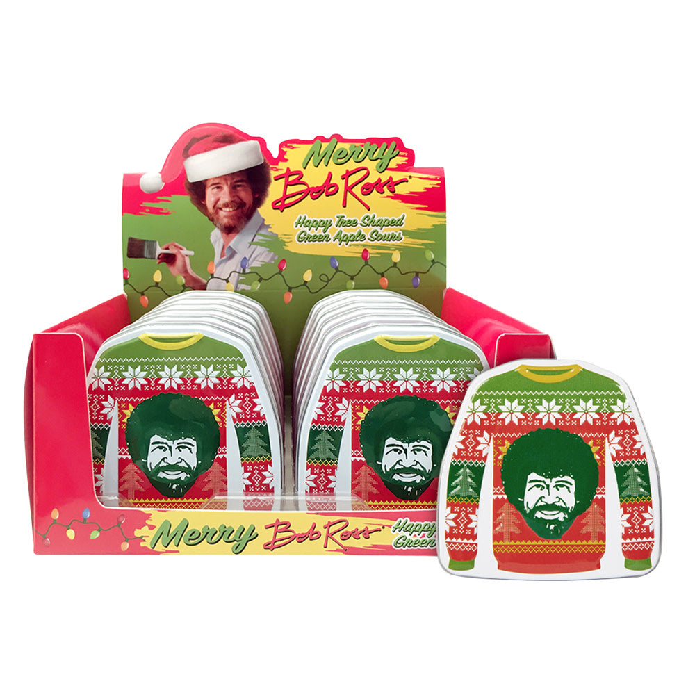 Bob Ross Christmas Sweater Candy Tin - 12ct