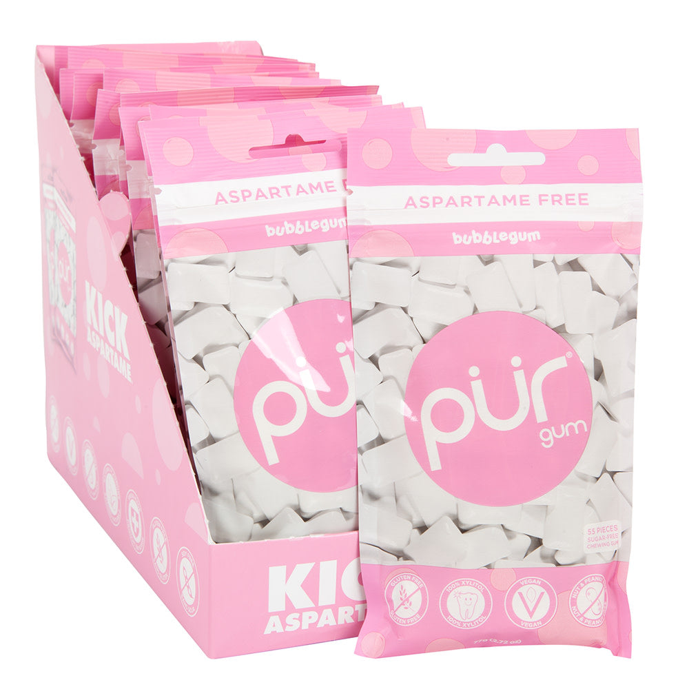 Pur Bubblegum Gum 2.72oz 12ct - CandyStore.com