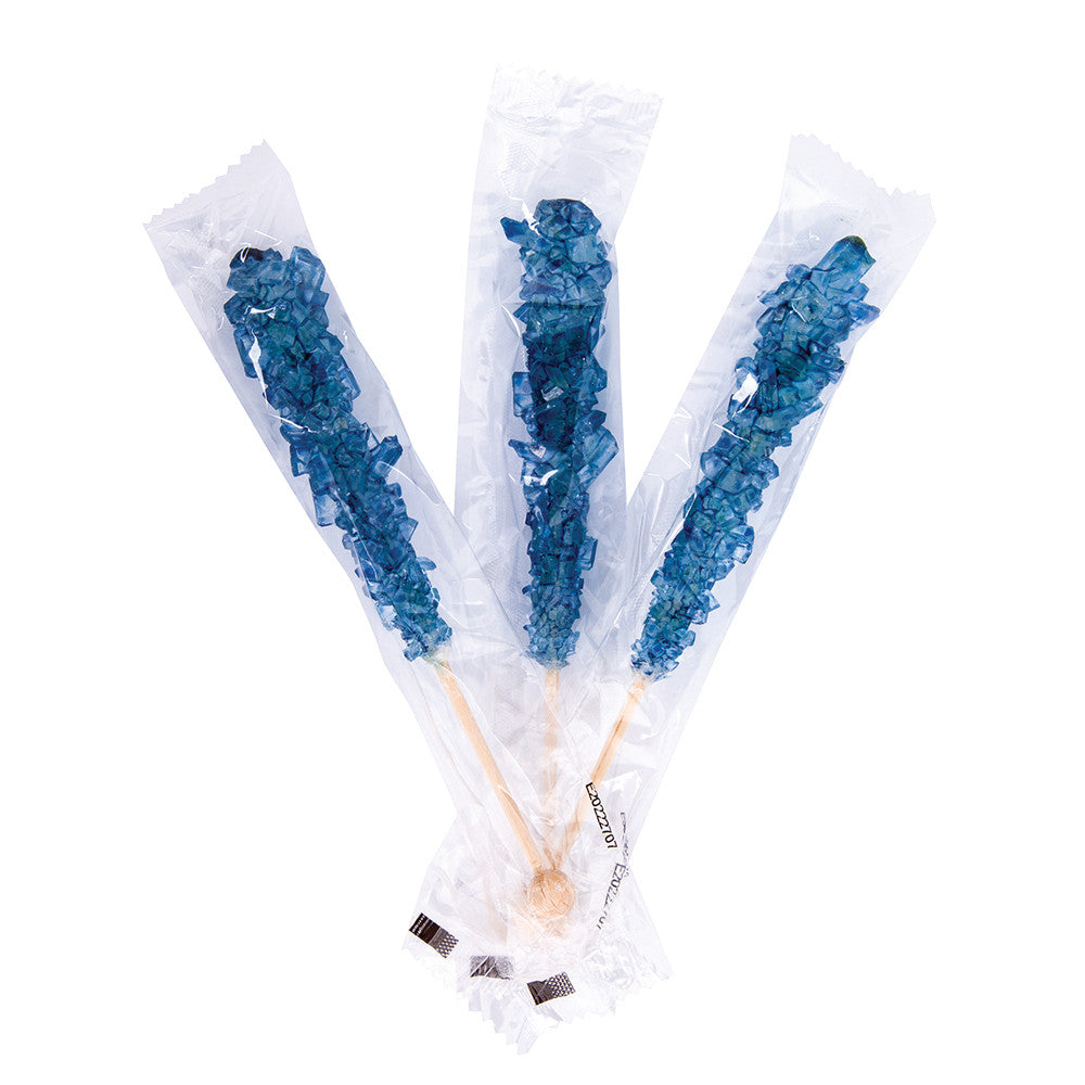 Wrapped Rock Candy Sticks Royal Blue Raspberry - 100ct – CandyStore.com