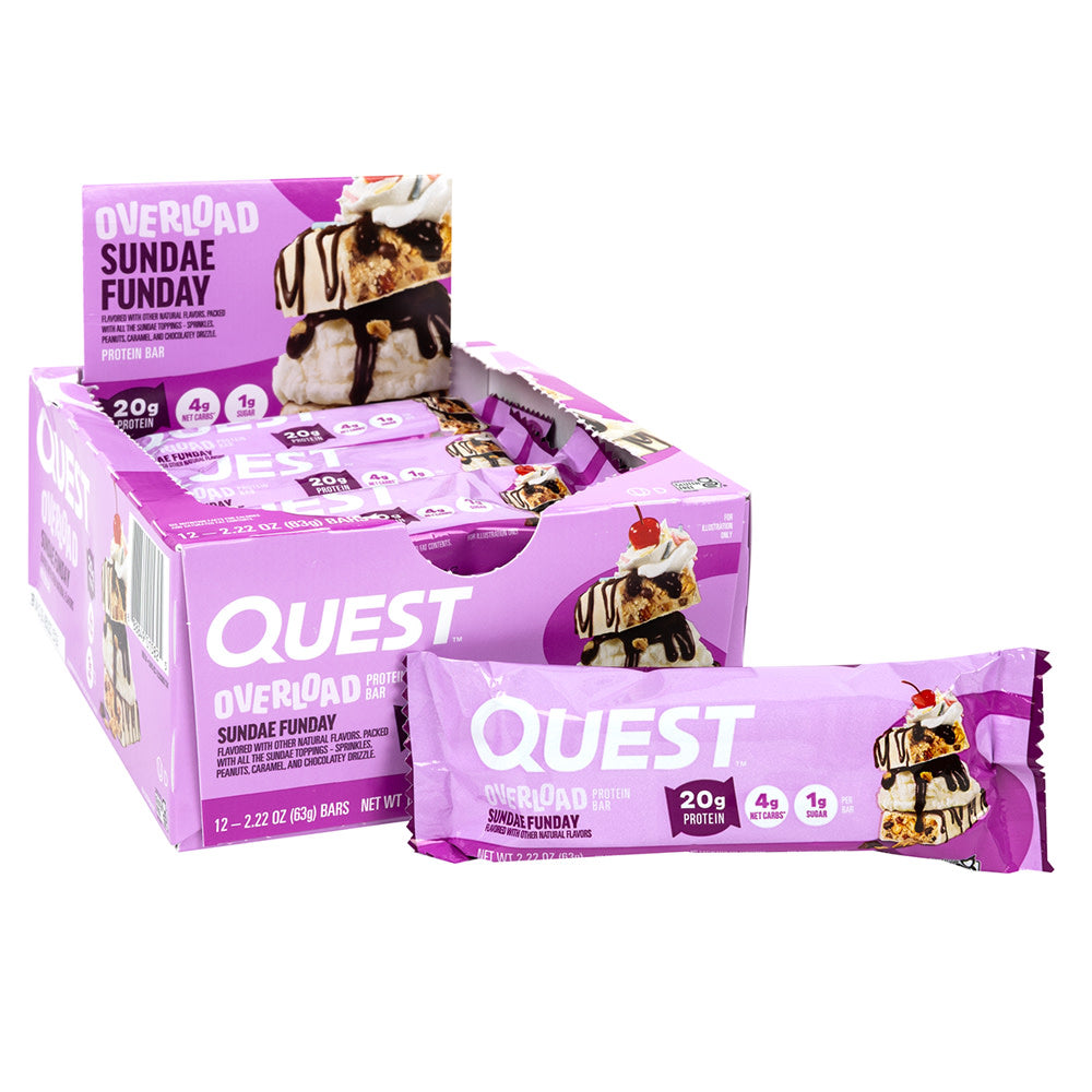 QUEST SUNDAE FUNDAY OVERLOAD PROTEIN BAR 2.22 OZ