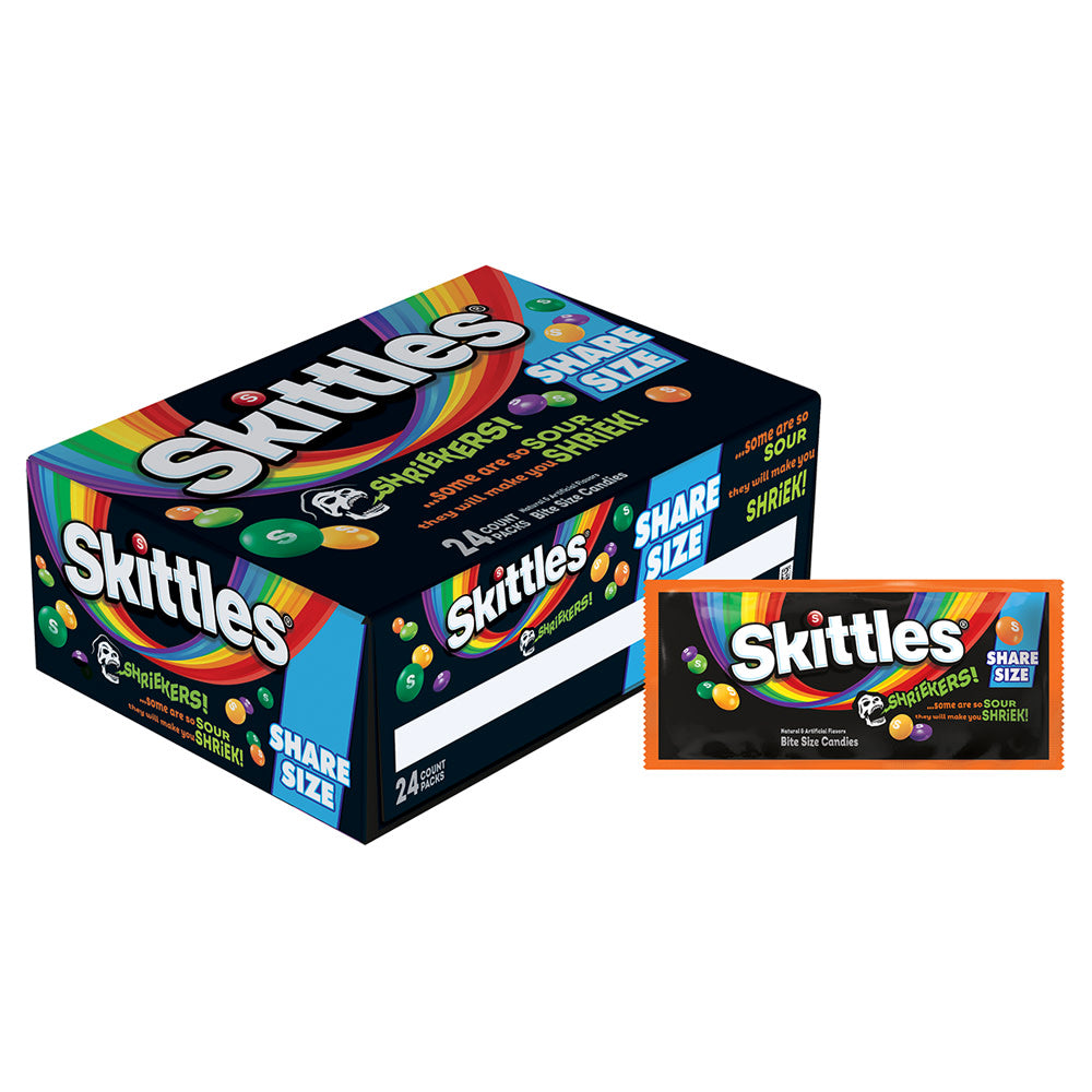 Skittles Shriekers Mystery Sour Candy - 24ct