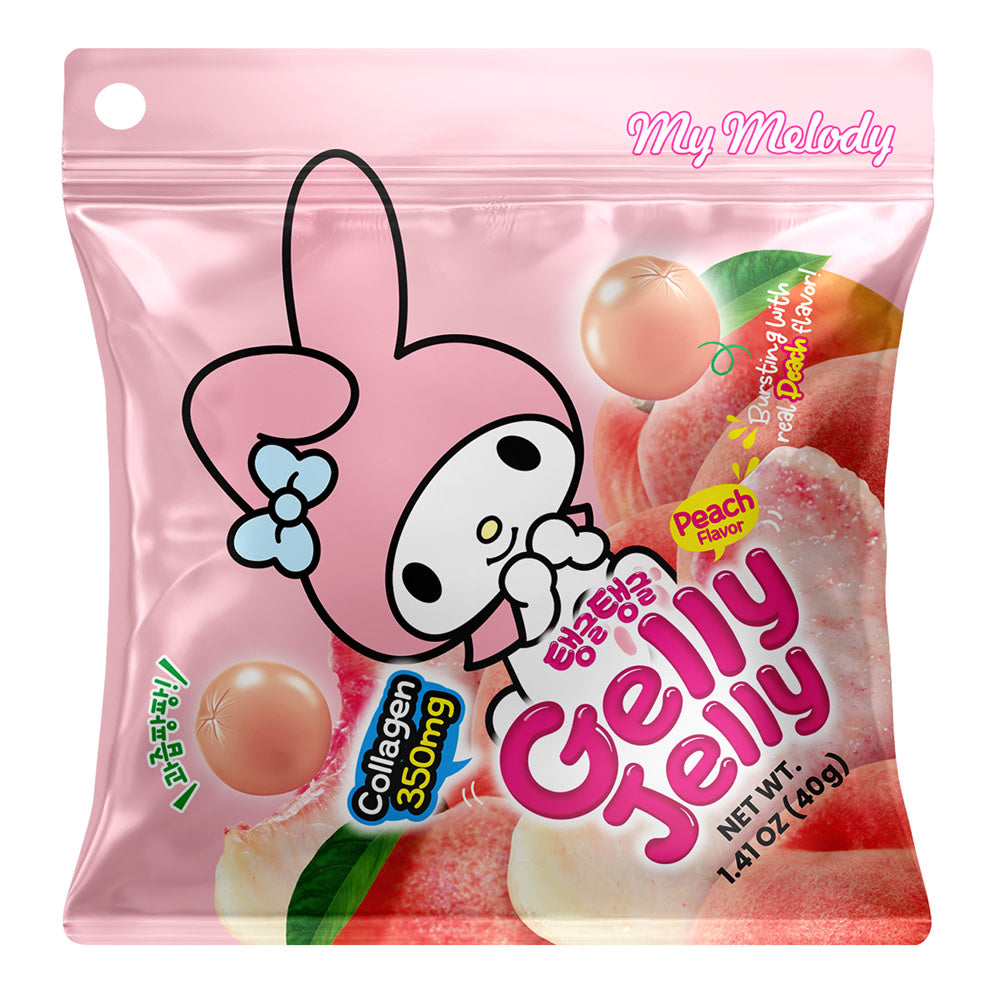 GELLY JELLY MY MELODY PEACH 1.41 OZ PEG BAG