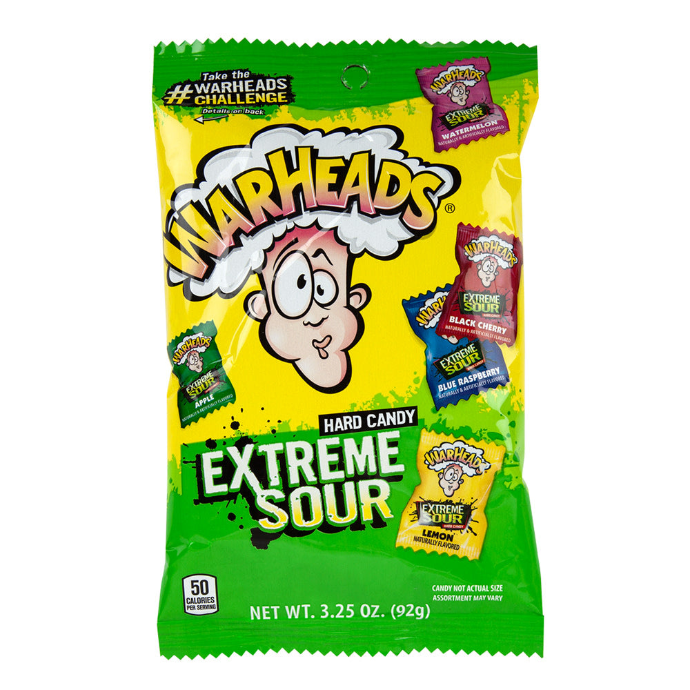 Warheads Extreme Sour Hard Candy Peg Bags - 8ct – CandyStore.com