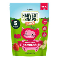 CALBEE HARVEST SNAPS KIDS FREEZE DRIED STRAWBERRIES 5 COUNT 0.88 OZ POUCH