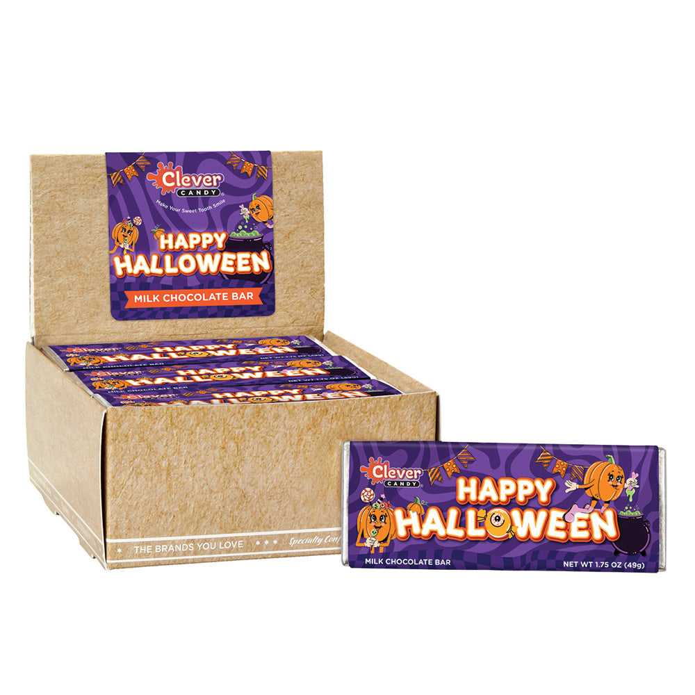 Happy Halloween Milk Chocolate Bars - 24ct