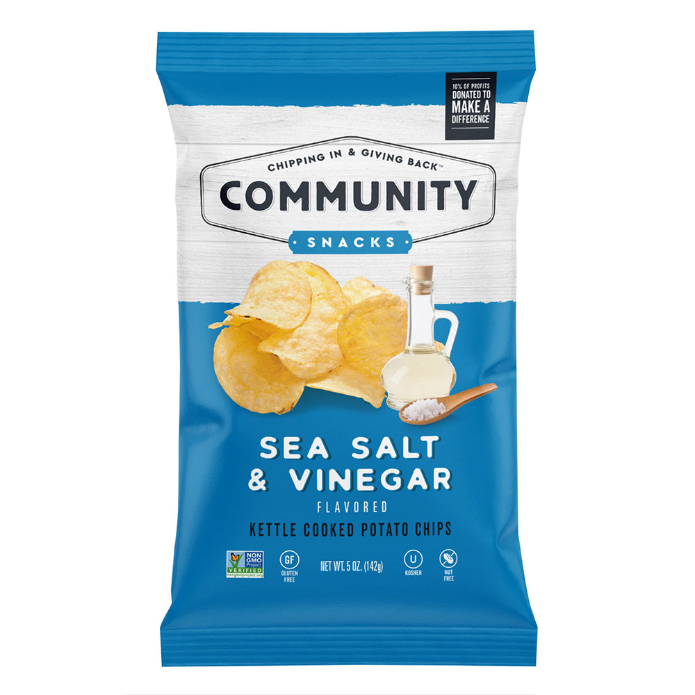COMMUNITY SNACKS SEA SALT &amp; VINEGAR CHIPS 5 OZ BAG