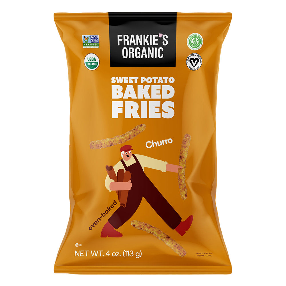 FRANKIE'S ORGANIC CHURRO SWEET POTATO FRIES 4 OZ BAG