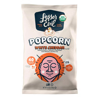 LESSER EVIL ORGANIC WHITE CHEDDAR POPCORN 4.6 OZ BAG