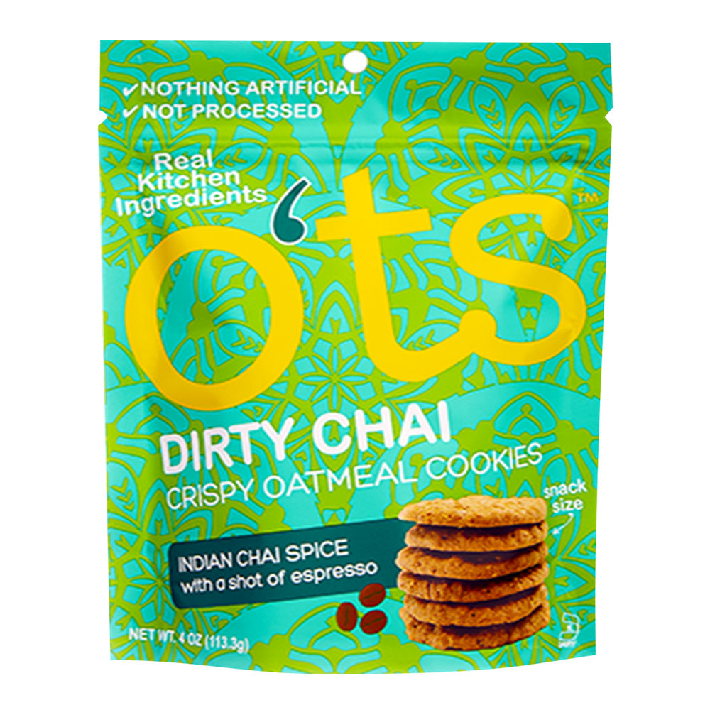 O'TS - DIRTY CHAI OATMEAL COOKIES - 4OZ - PK6