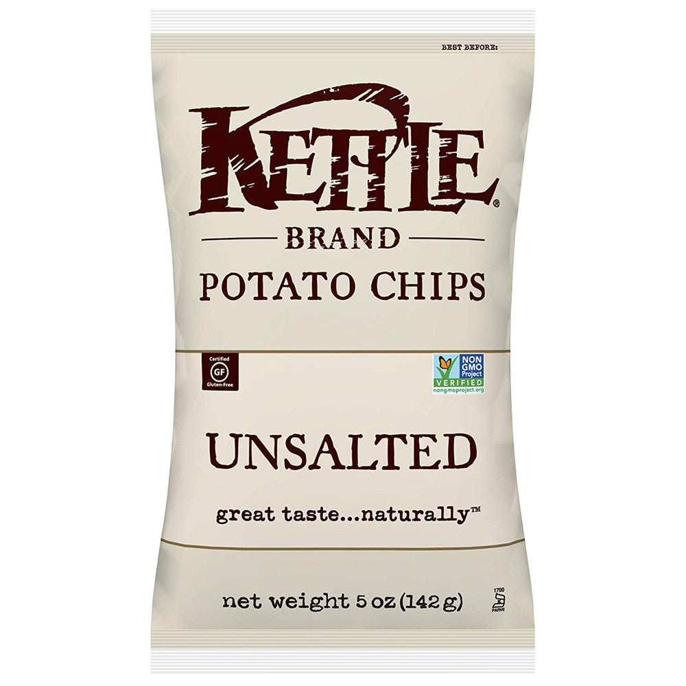 KETTLE UNSALTED POTATO CHIPS 5 OZ BAG