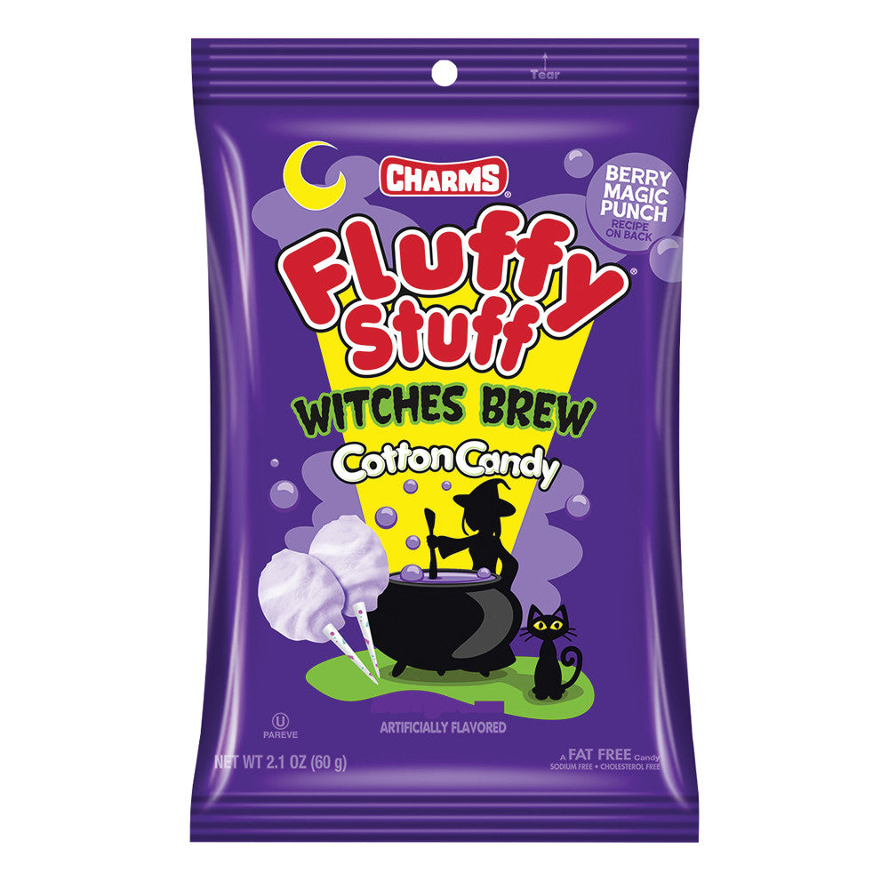 Fluffy Stuff Witches Brew Cotton Candy Peg Bags - 24ct