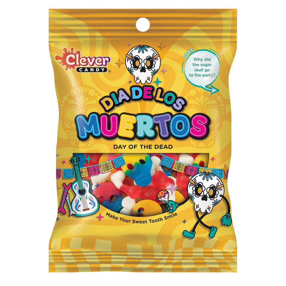 Day Of The Dead Skulls & Bones Gummy Candy - 12ct
