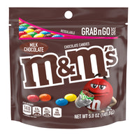M&M's Milk Chocolate 5oz Stand Up Bags - 12ct