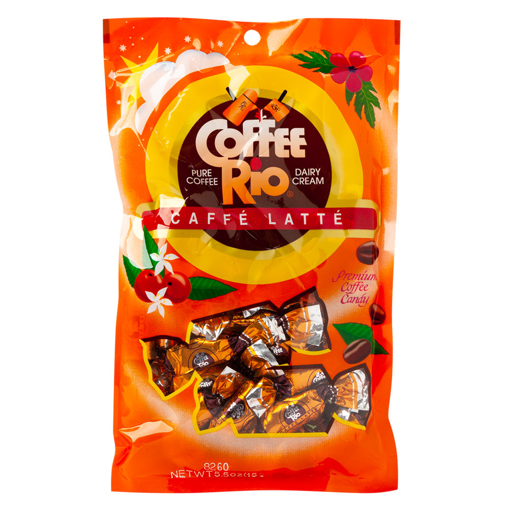 COFFEE RIO CAFFE LATTE PREMIUM COFFEE CANDY 5.5 OZ PEG BAG *SF DC ONLY*
