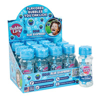 Bubblelick Sour Blue Raspberry Flavored Bubbles Bottles - 12ct