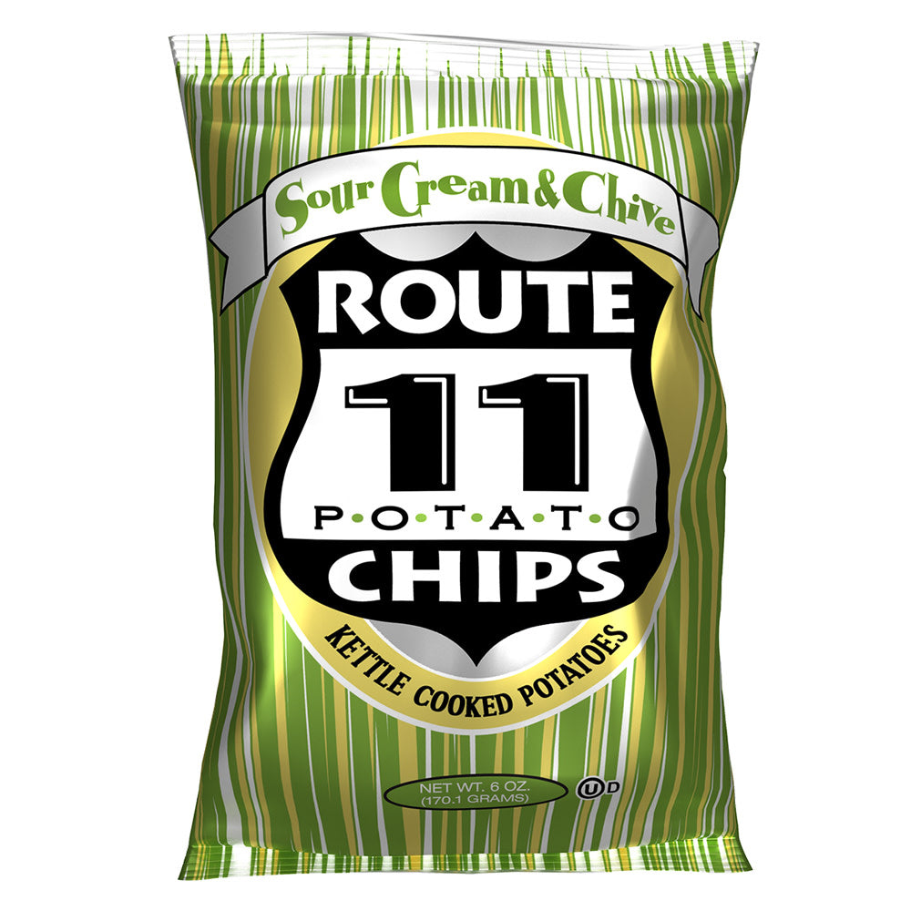ROUTE 11 SOUR CREAM &amp; CHIVE POTATO CHIPS 6 OZ BAG