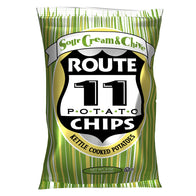ROUTE 11 SOUR CREAM &amp; CHIVE POTATO CHIPS 6 OZ BAG