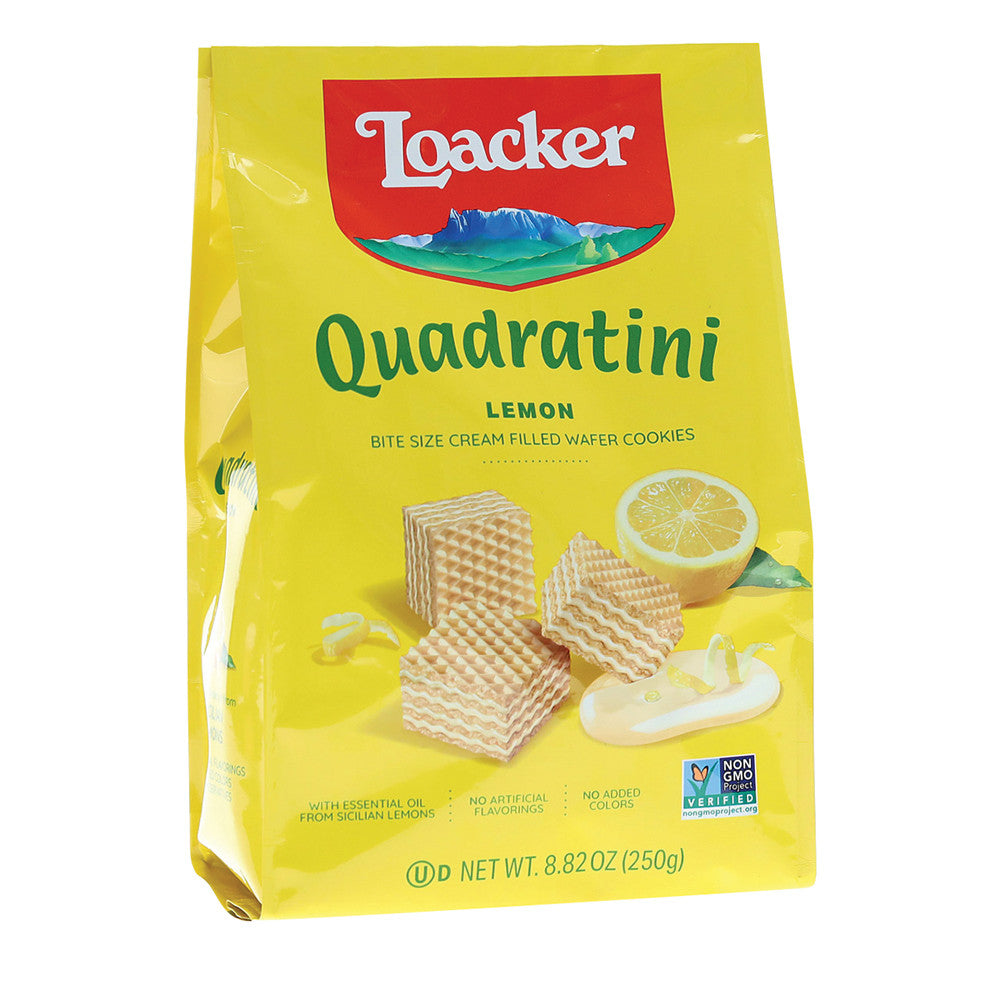 LOACKER QUADRATINI LEMON 8.82 OZ BAG