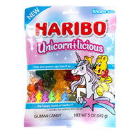 Haribo Unicorn-i-licious Gummi Candy Peg Bags - 12ct