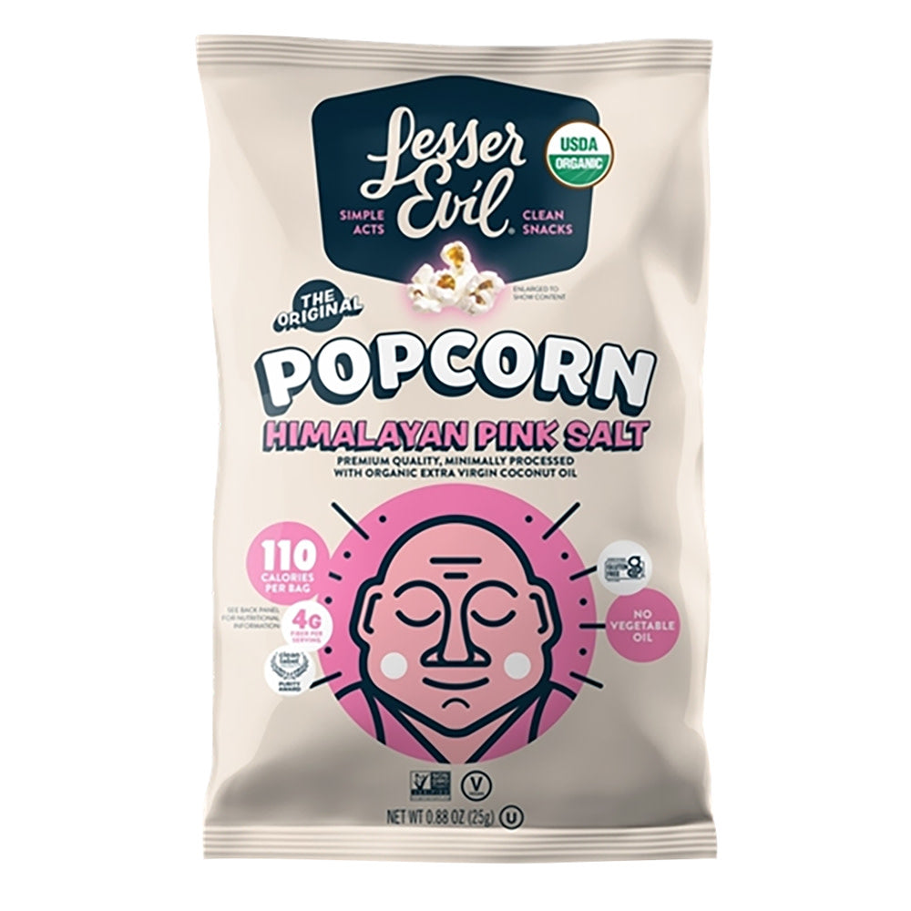 LESSER EVIL - ORG POPCORN - HIMALAYAN PINK SALT - .88OZ