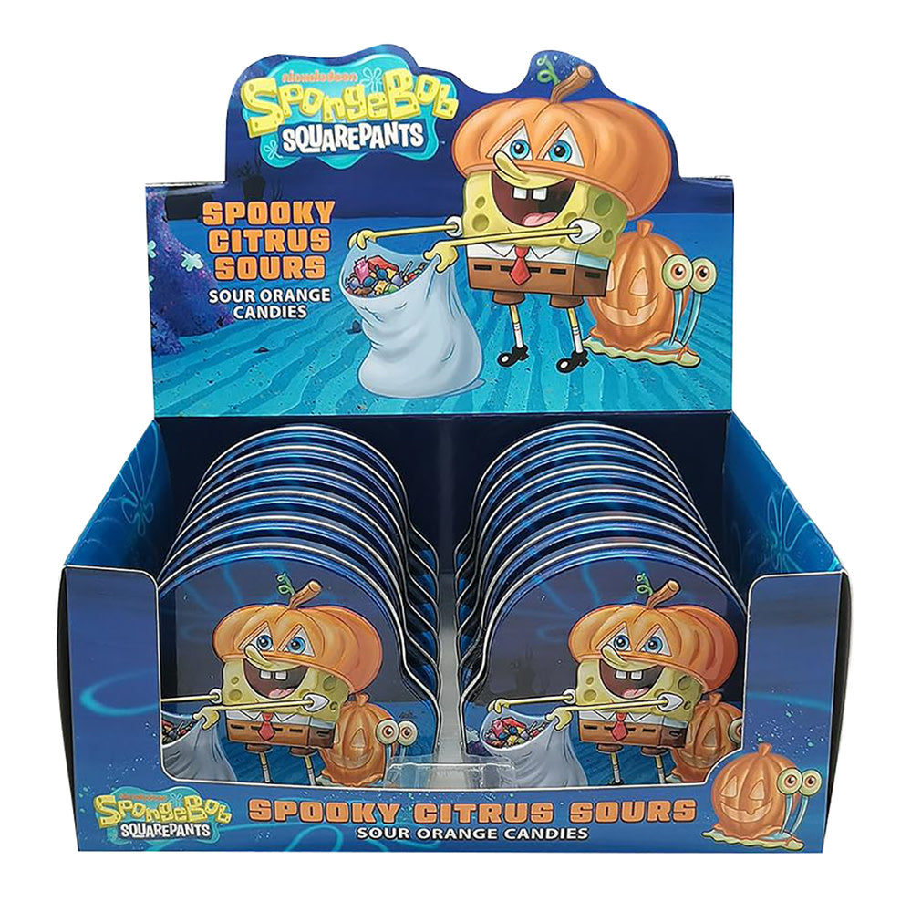 SpongeBob Spooky Citrus Sours Tin - 12ct