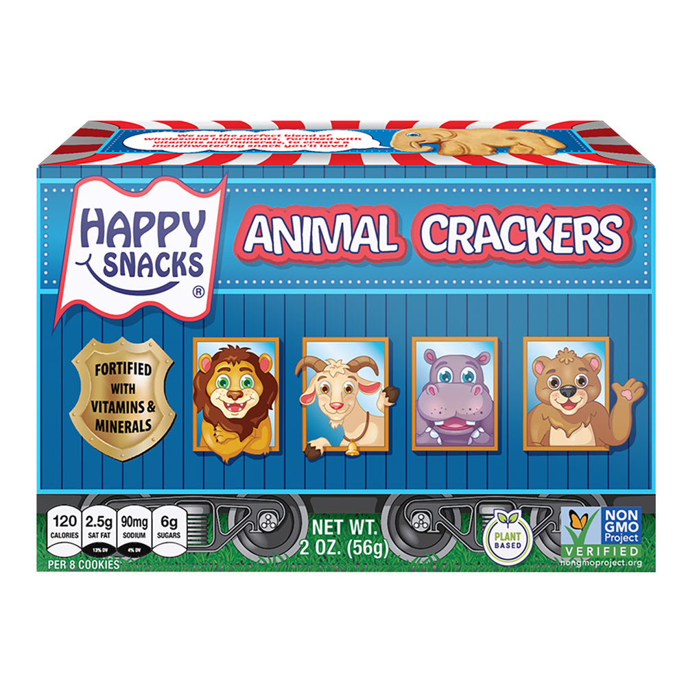 HAPPY SNACKS ANIMAL CRACKERS 2 OZ BOX